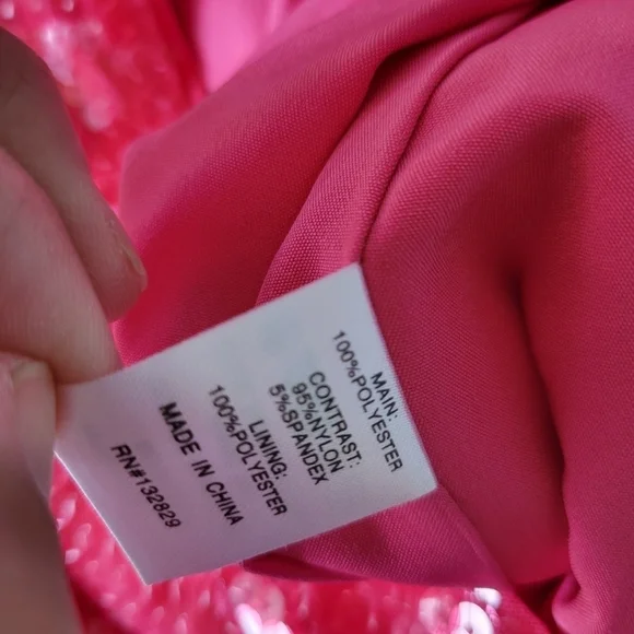 REVOLVE More To Come Sequin Two-Piece Pant Set Hot Pink Small NWOT - Picture 8 of 12